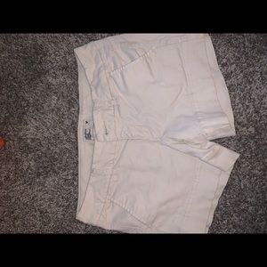 Cream tan midi shorts